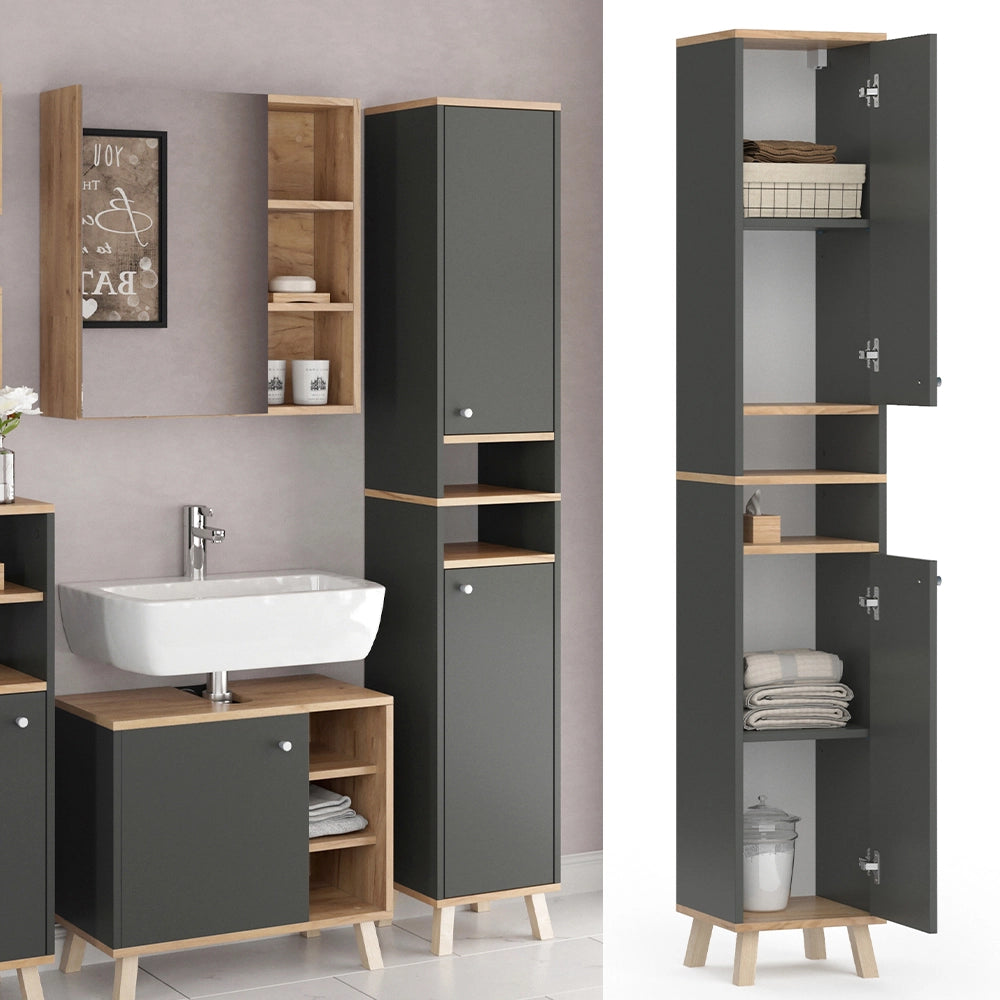 Vicco Mobile bagno alto Antracite 30 x 174 cm