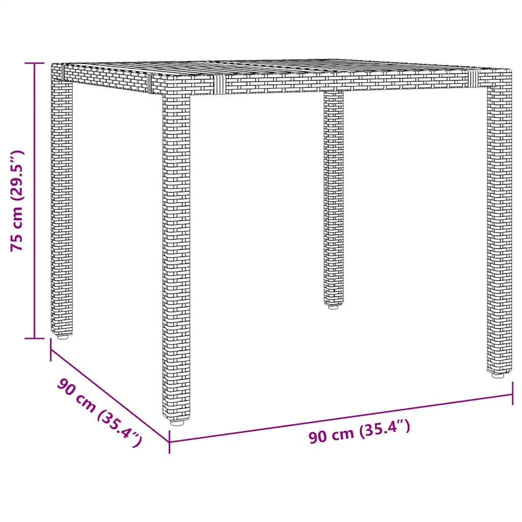 Set Bistrò da Giardino 3 pz con Cuscini in Polyrattan Nero 3276975