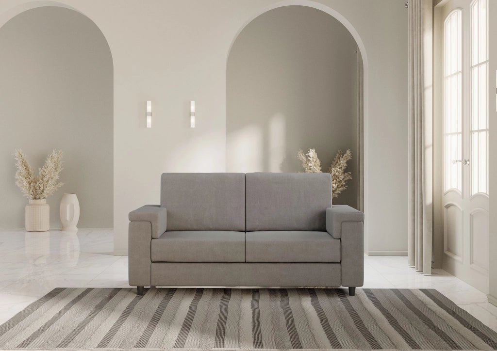 Divano 2 Posti 168x85x85 cm Marrak in Tessuto Grigio