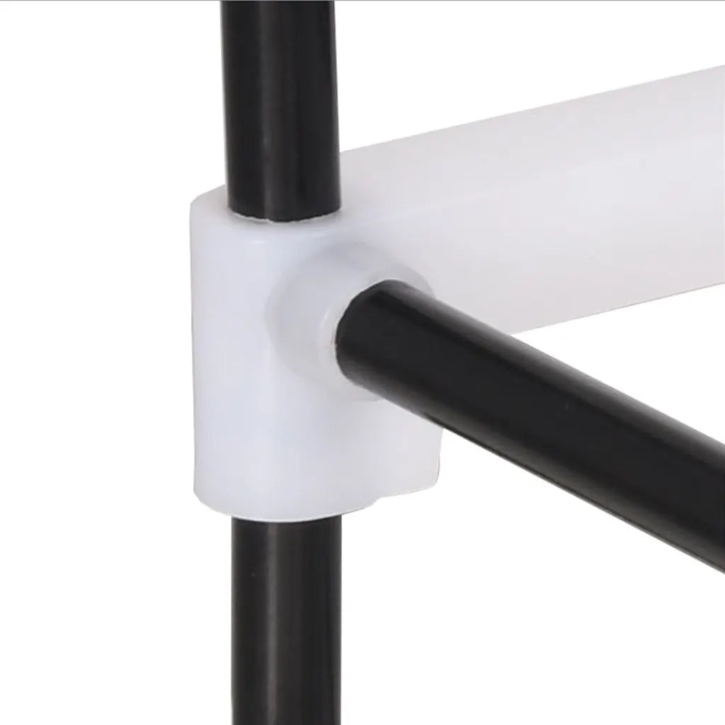 Scarpiera con 4 Ripiani-Scaffale per scarpe in Metallo e Plastica Nero