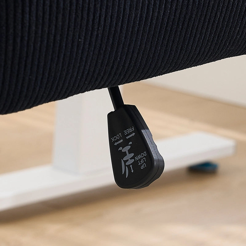 SEDIA Ufficio Ergonomica Girevole Nero Velluto a coste Base Oro