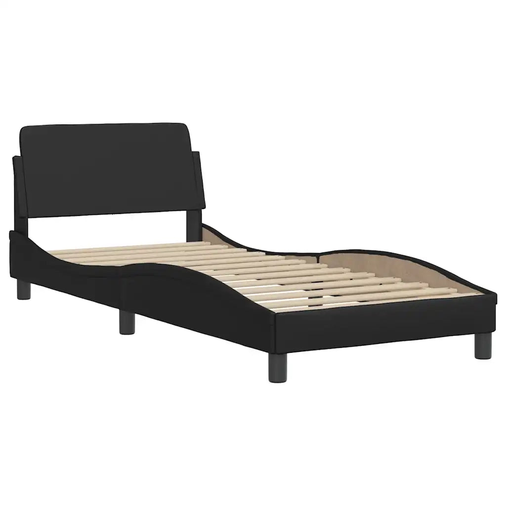 Giroletto senza Materasso Hvar Nero 90x190 cm in Similpelle
