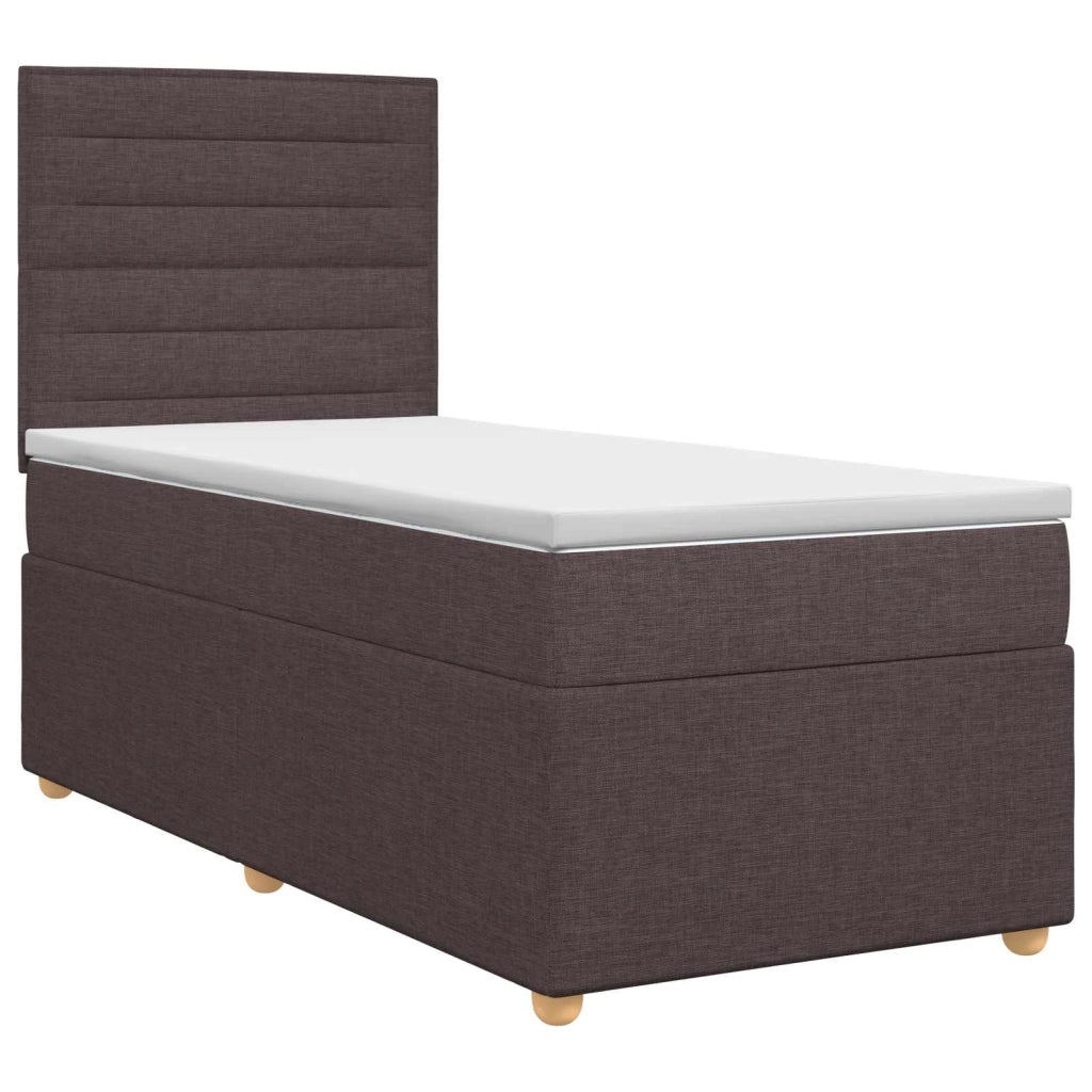 Letto box spring con materasso Marrone Scuro 80 x 200 cm 3453749