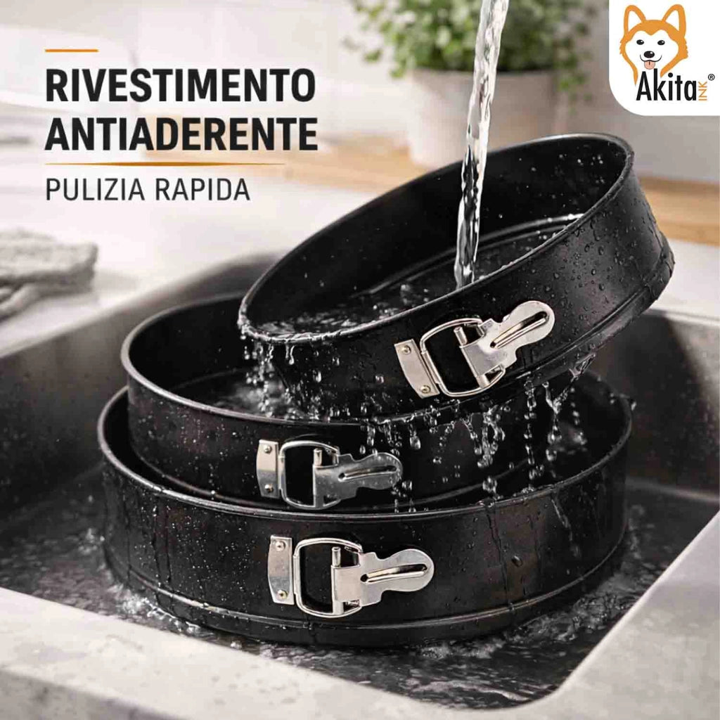 Akitaink Stampo Torta a Cerniera 20 cm Antiaderente