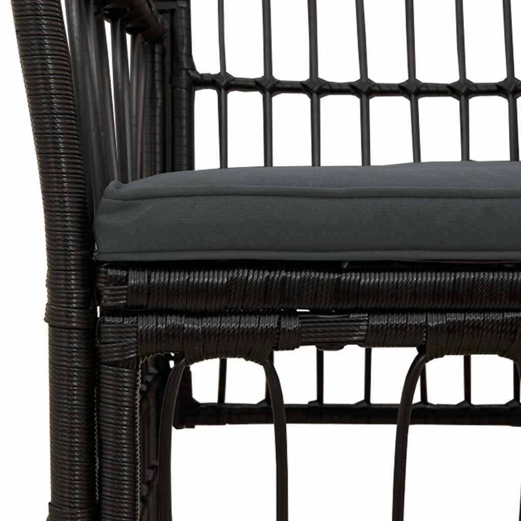 Sedie da giardino 2 pz Nero 42025127