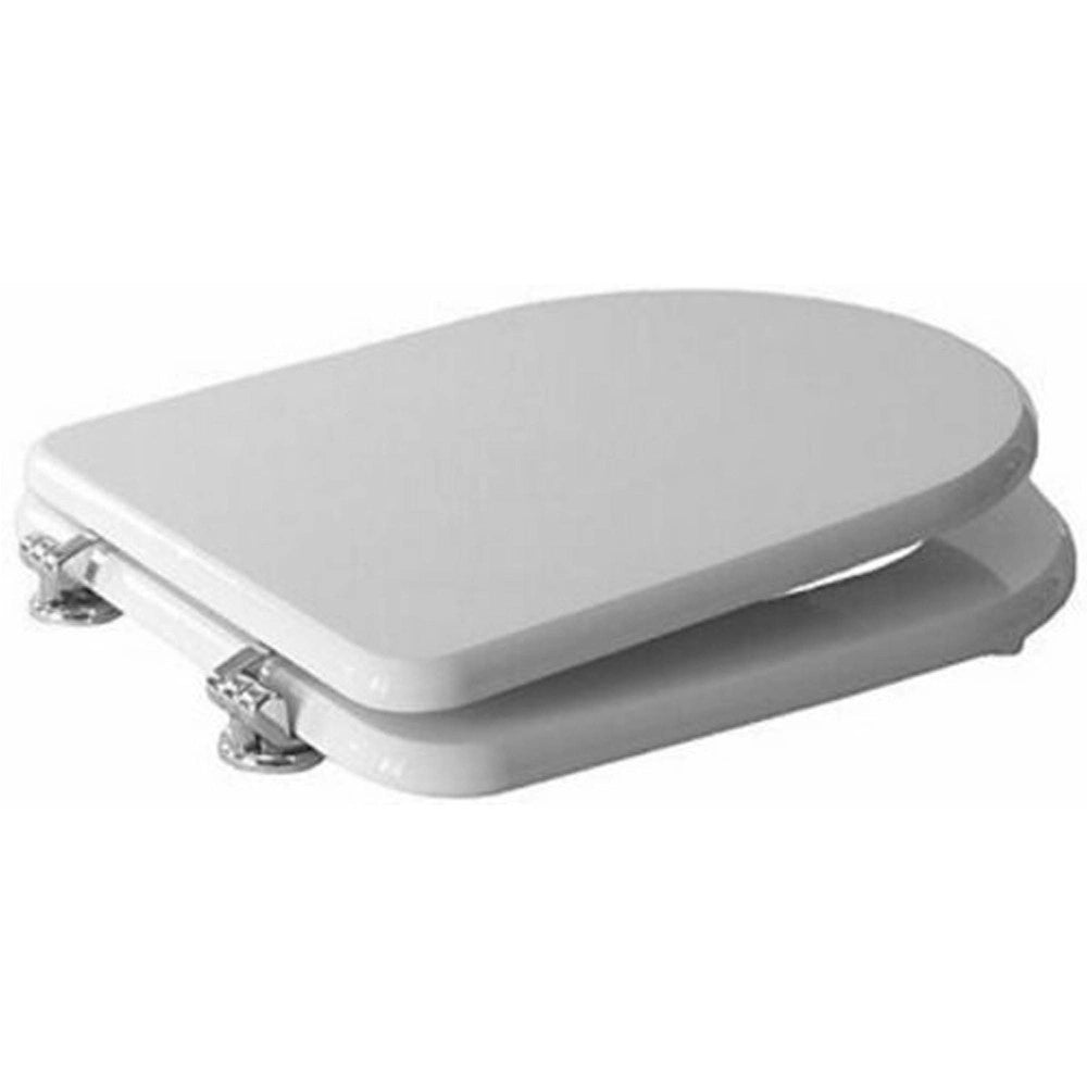 Trade Shop - Copriwater Copri Water Sedile Wc Bagno Legno Mdf Bianco Grande 45x37 Forma A U -        3,5