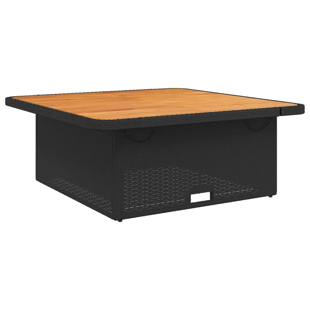 Set da Pranzo da Giardino 4 pz con Cuscini Nero in Polyrattan 3277320