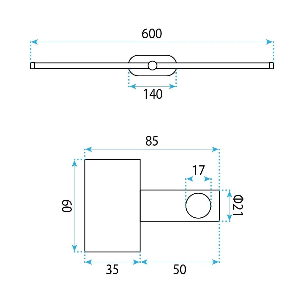 Applique Da Bagno Led APP1890-1W 60 Cm Gold