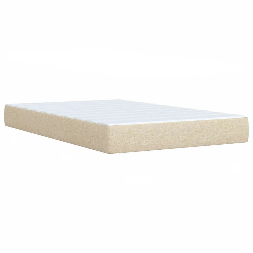 Letto con Box Spring, Materasso e LED Crema 120 x 190 cm 3451901