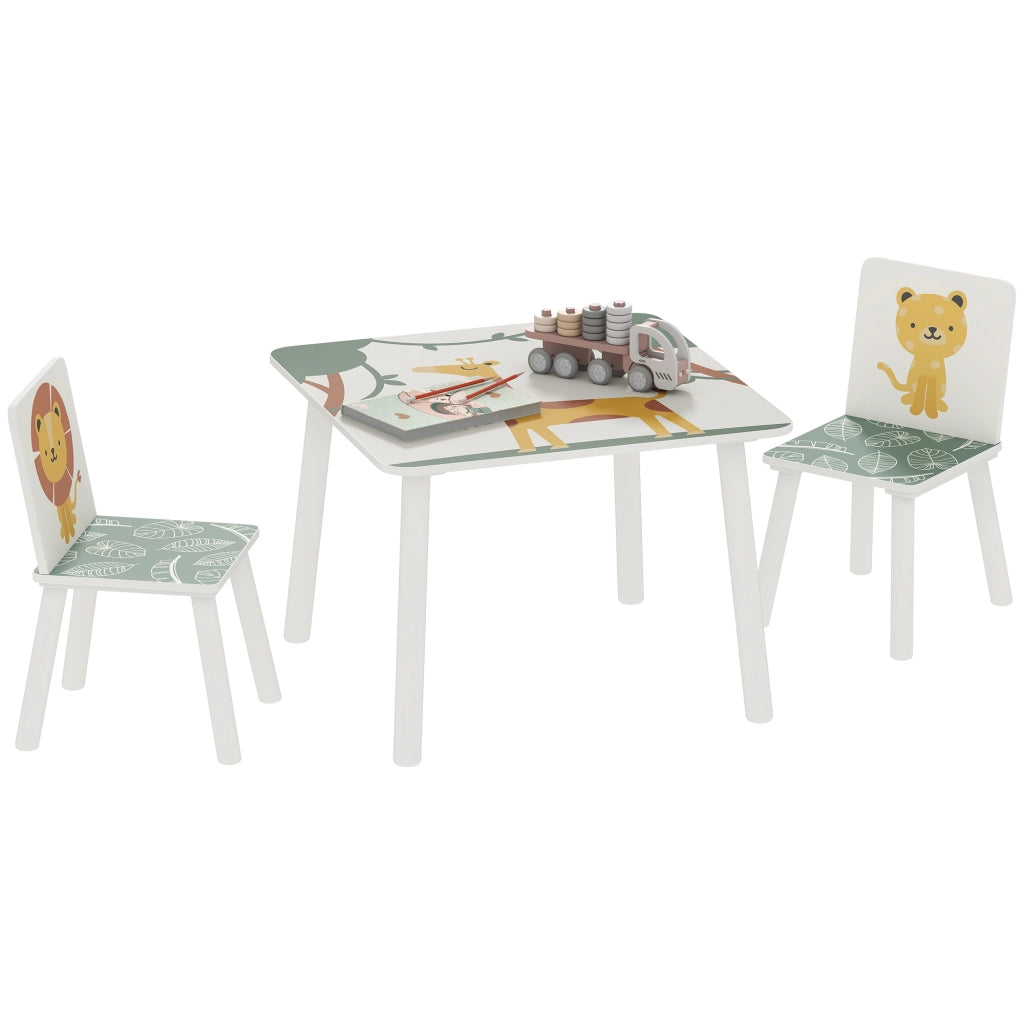 Cameretta per Bambini con Tavolo e 2 Sedie ¨C Minimal ¨C Verde, 3-8 Anni