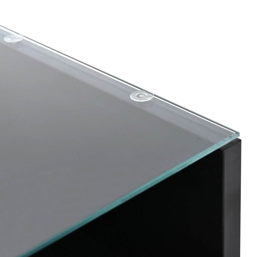 TAVOLINO da caffè alzabile 78x78 cm nero con LED e contenitore