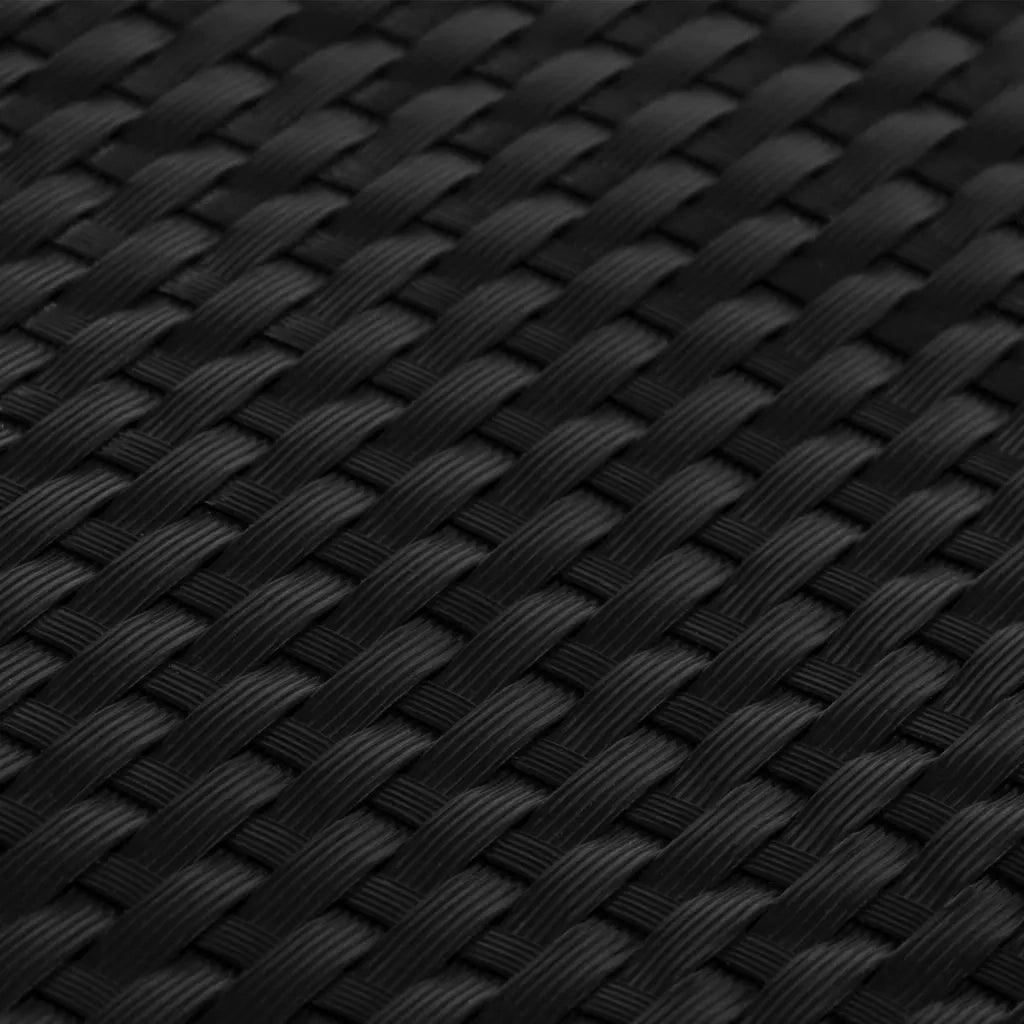 Paravento da Balcone Nero 600x80 cm in Polyrattan 156304