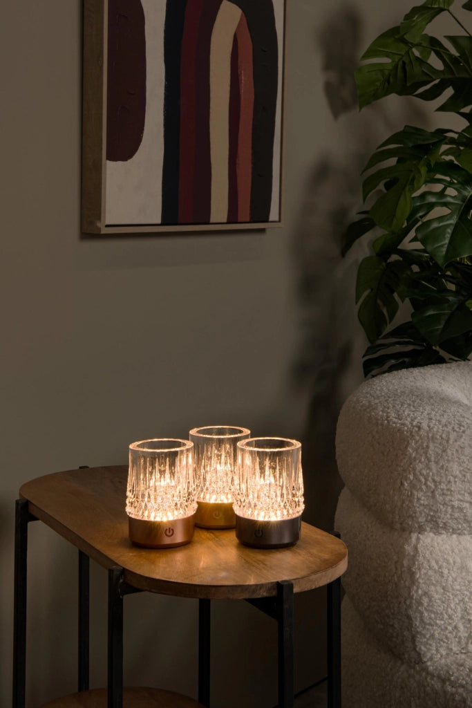 Lampada da tavolo LED ricaricabile rame LILI Lucide