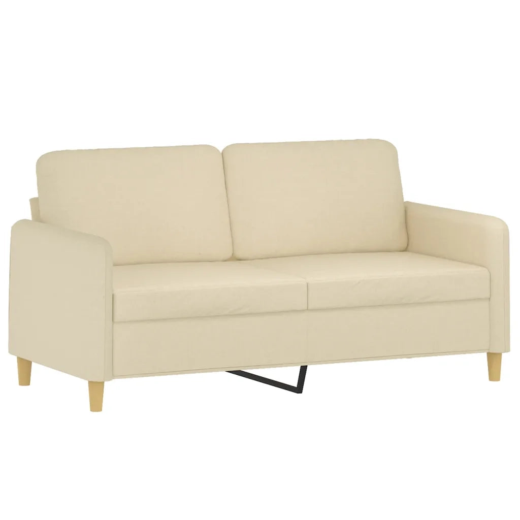 Divano a 2 Posti Crema 140 cm in Tessuto 359480