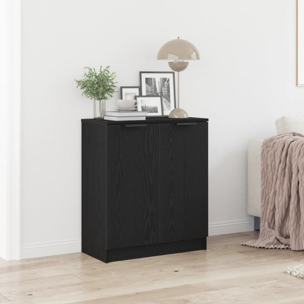 Credenza Rovere Nero 60 x 30 x 70 cm Legno multistrato 862086
