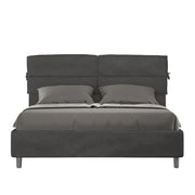 Letto Matrimoniale 160x200 cm con Rete e Contenitore Nandy Grigio