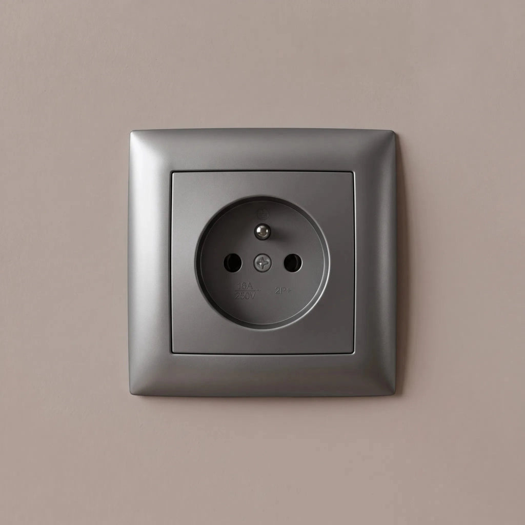 Presa Singola Con Messa A Terra Oste Jnh001-g Grey