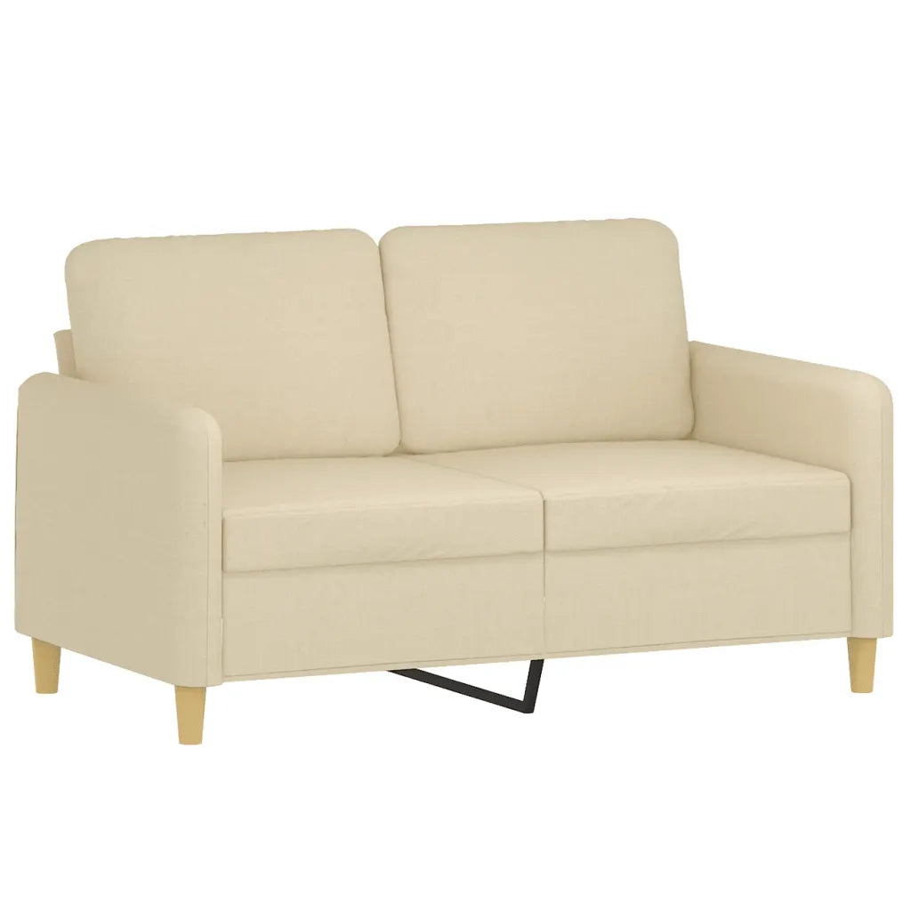 Set Divani 2 pz con Cuscini Crema in Tessuto 3202104