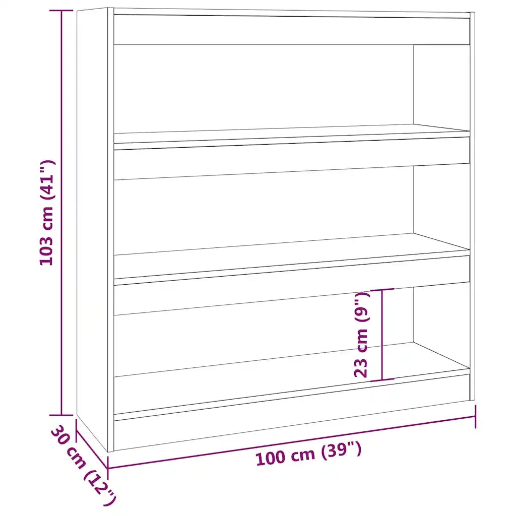 Libreria/Divisorio Grigio Cemento 100x30x103 cm 811749