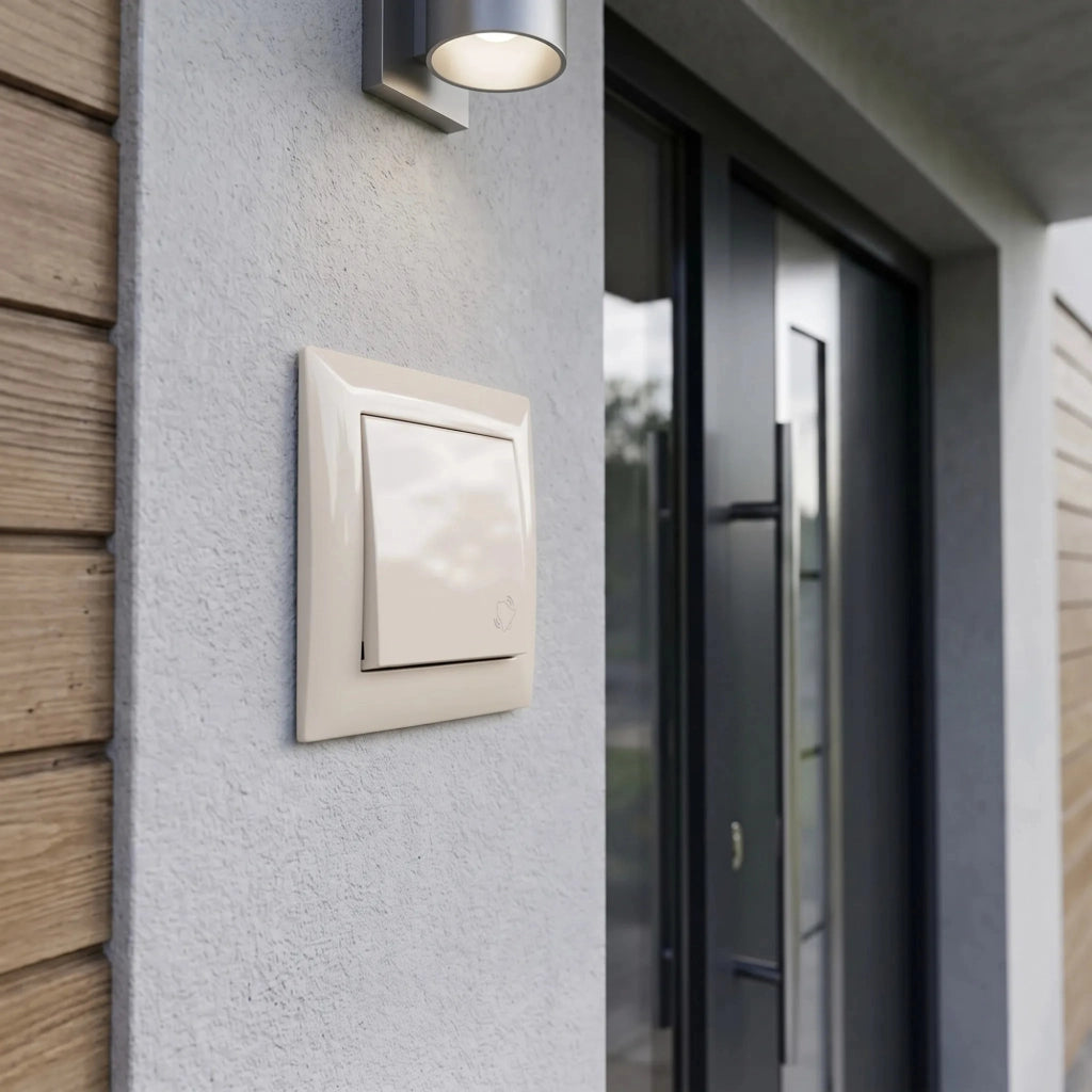 Pulsante Per Campanello Con Cornice Oste Jnh008-w Beige