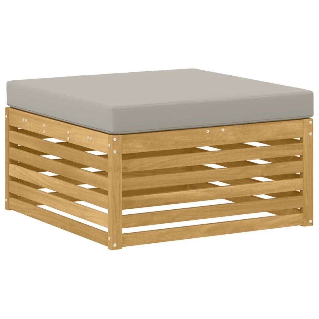 Set di divani da esterno 6 pz Bianco e Grigio Chiaro 3390926