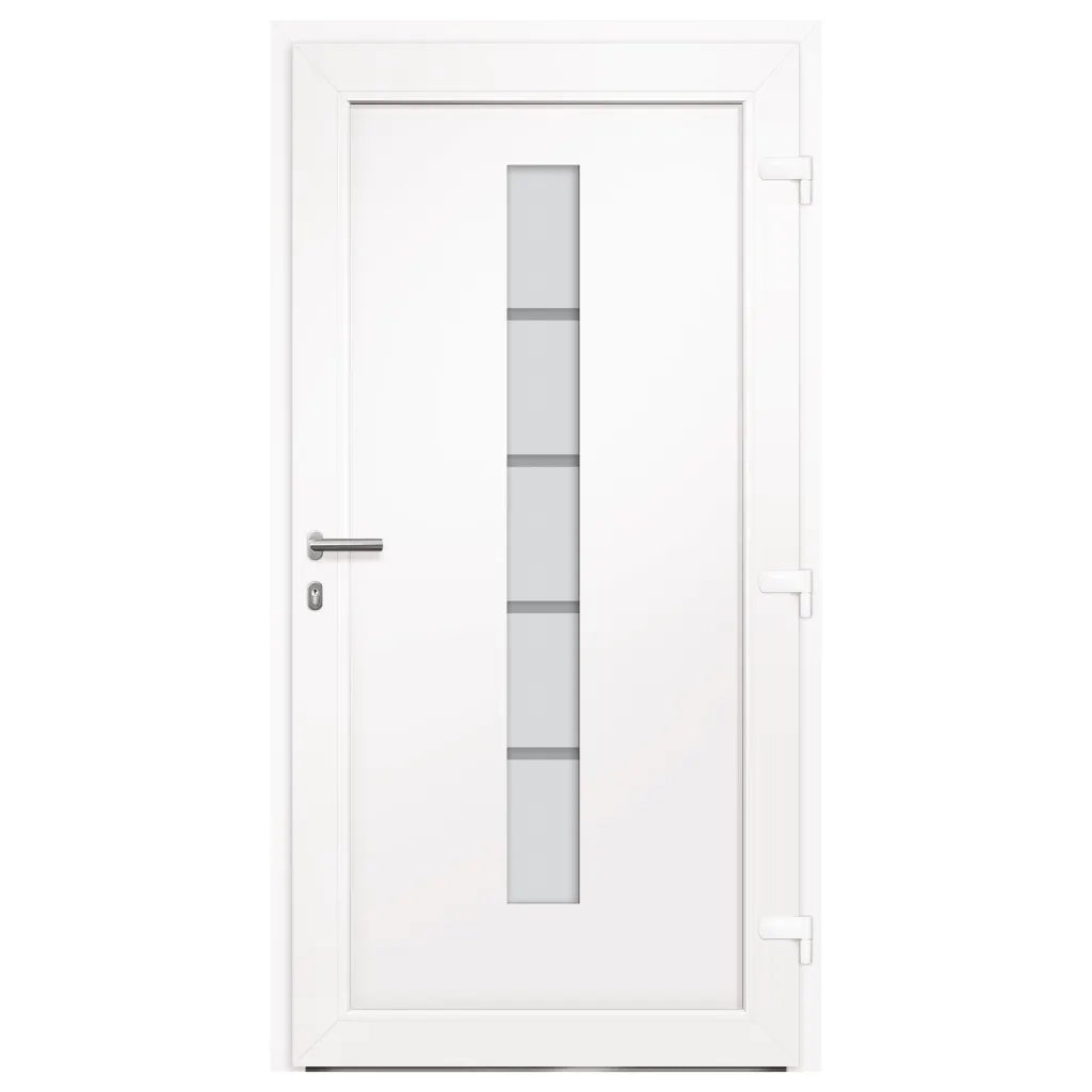 Porta d'Ingresso in Alluminio e PVC Antracite 100x200 cm