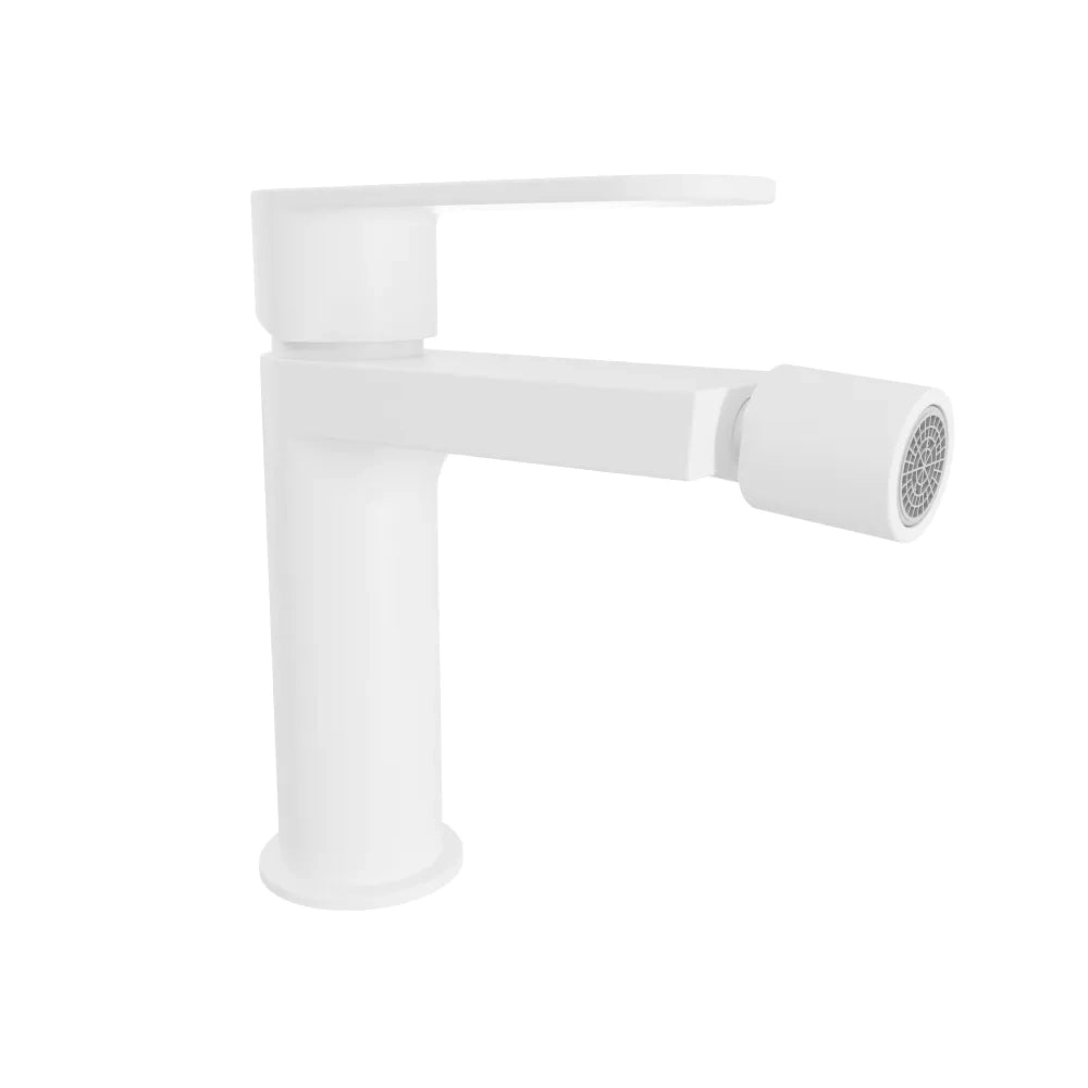 Set miscelatori lavabo 16cm bidet miscelatore esterno doccia bianco opaco | Margot