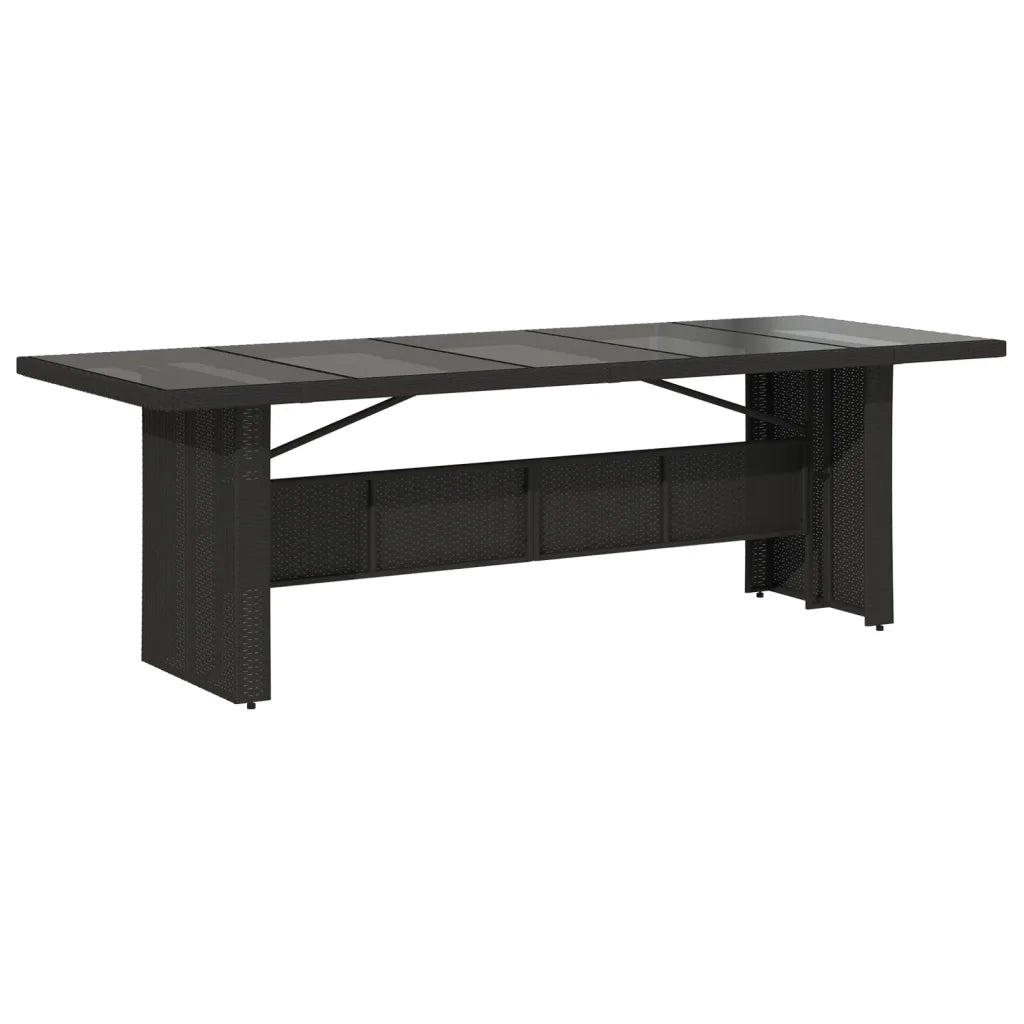 Set da Bistrò da Giardino 11 pz con Cuscini Nero in Polyrattan 3277235
