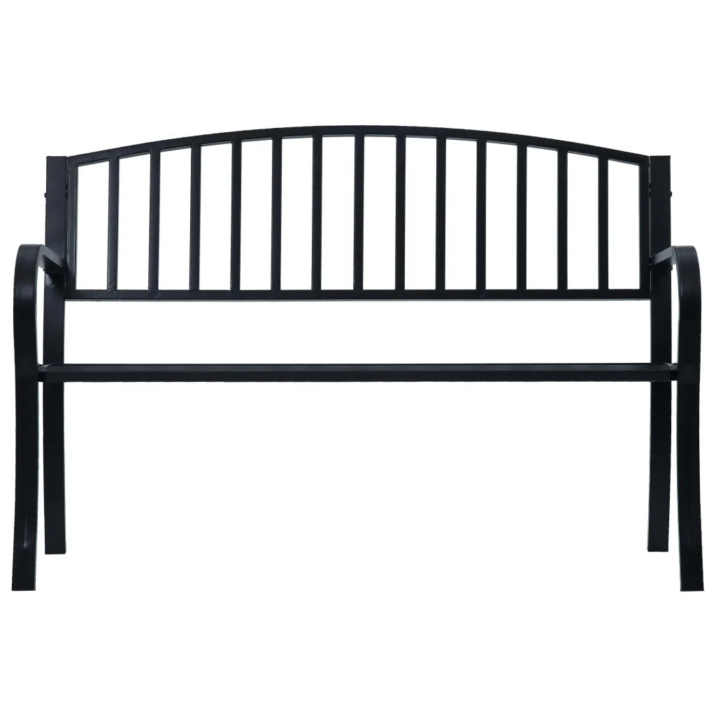 Panca da Giardino Nera 120 cm Acciaio 319580