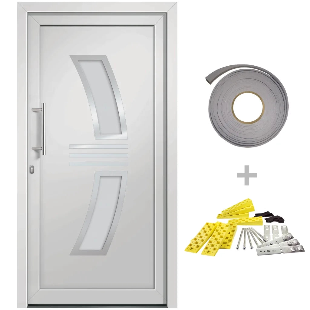 Porta di Ingresso Bianca 88x200 cm 3057560