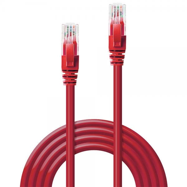 LINDY CAVO DI RETE CAT.6 U/UTP ROSSO, 0.5M