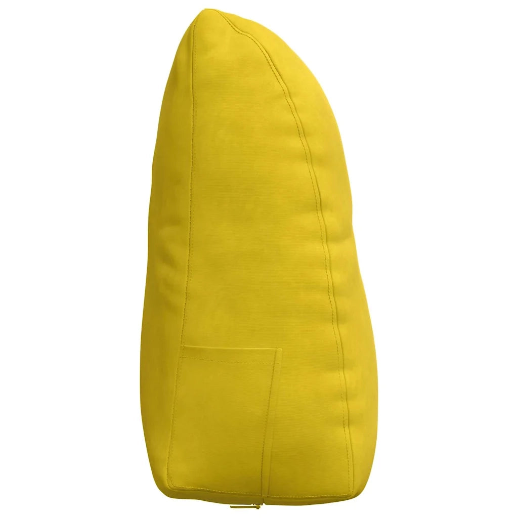Cuscino per Schiena Giallo 60 x 24 x 50 cm Velluto 42014407