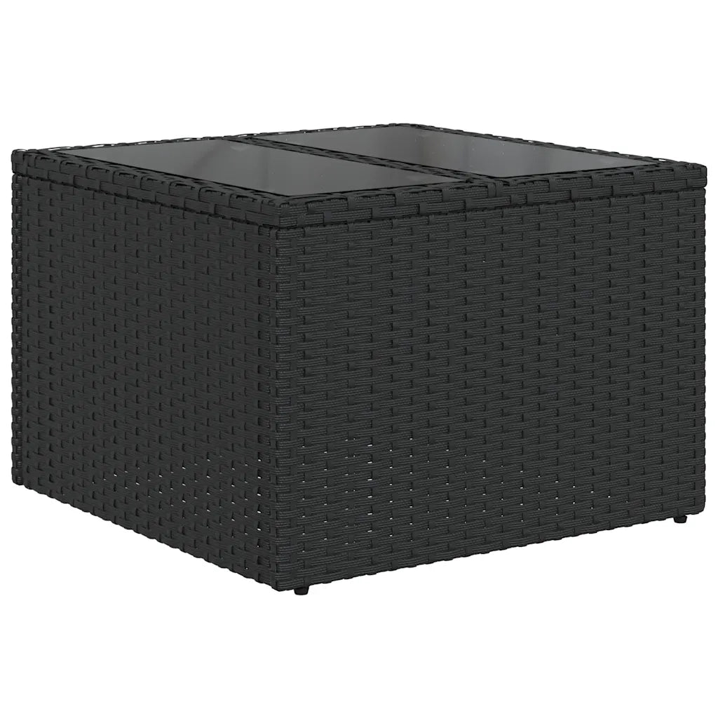 Set Divani da Giardino con Cuscini 7pz Nero Polyrattan 3220464