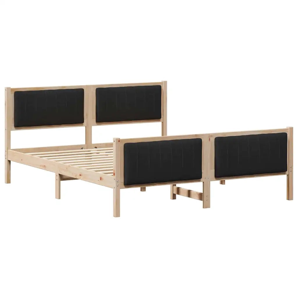 Struttura del Letto con testiera Marrone e nero 160 x 200 cm
