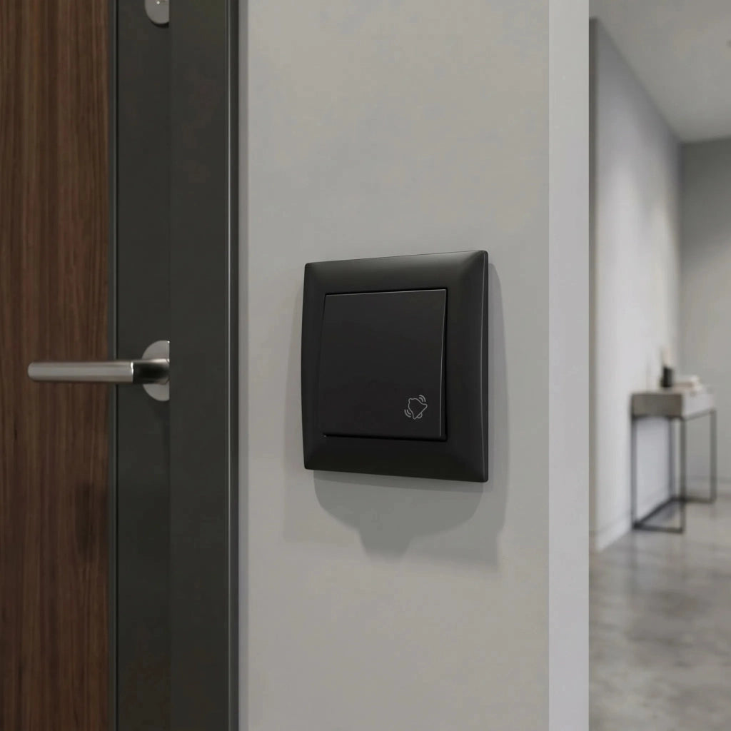 Pulsante Per Campanello Oste Jnh008-w Black