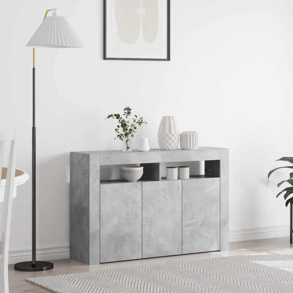 Credenza Grigio cemento 116 x 30 x 75 cm Legno ingegnerizzato 3333879