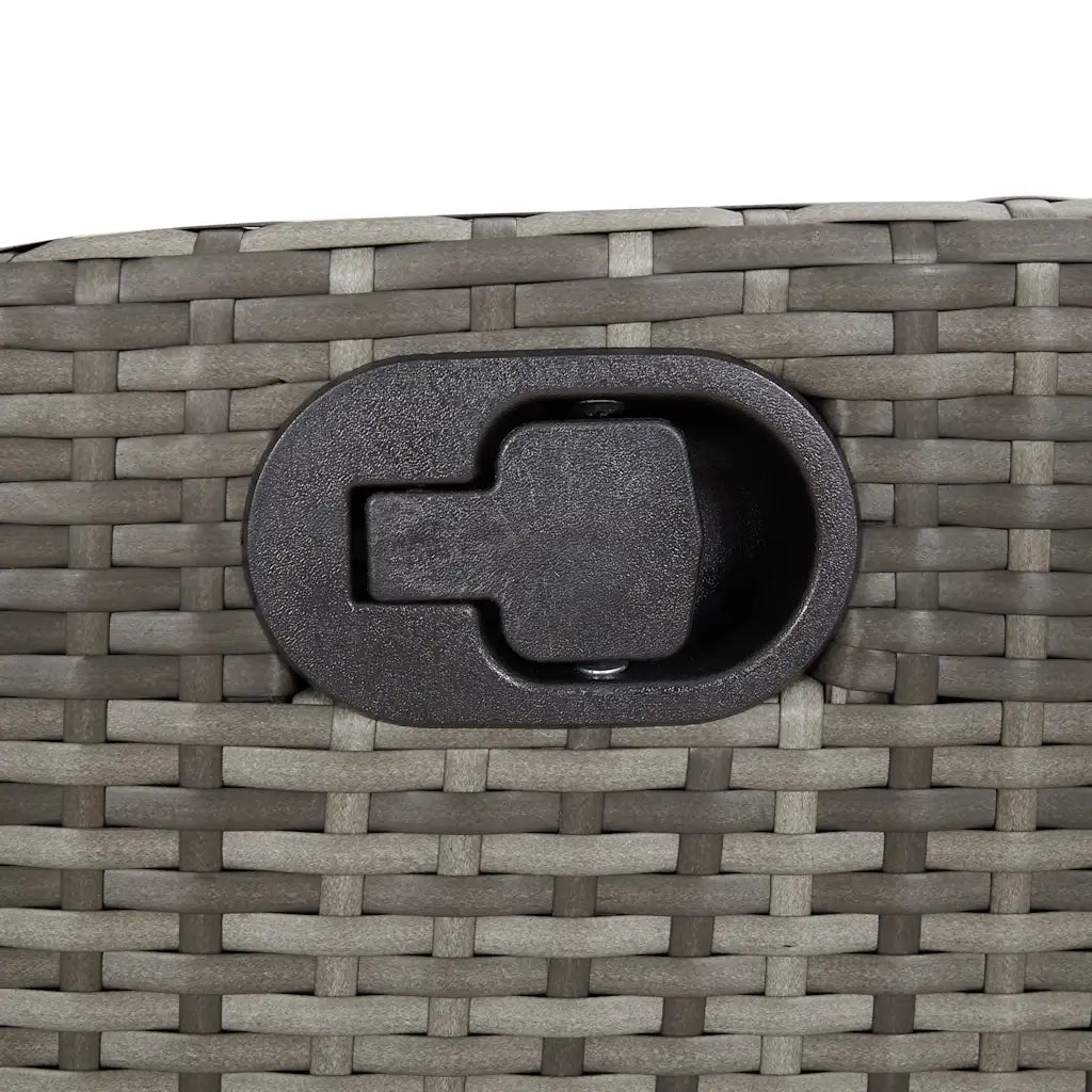 Set da Pranzo da Giardino 7 pz con Cuscini in Polyrattan Grigio 3212466