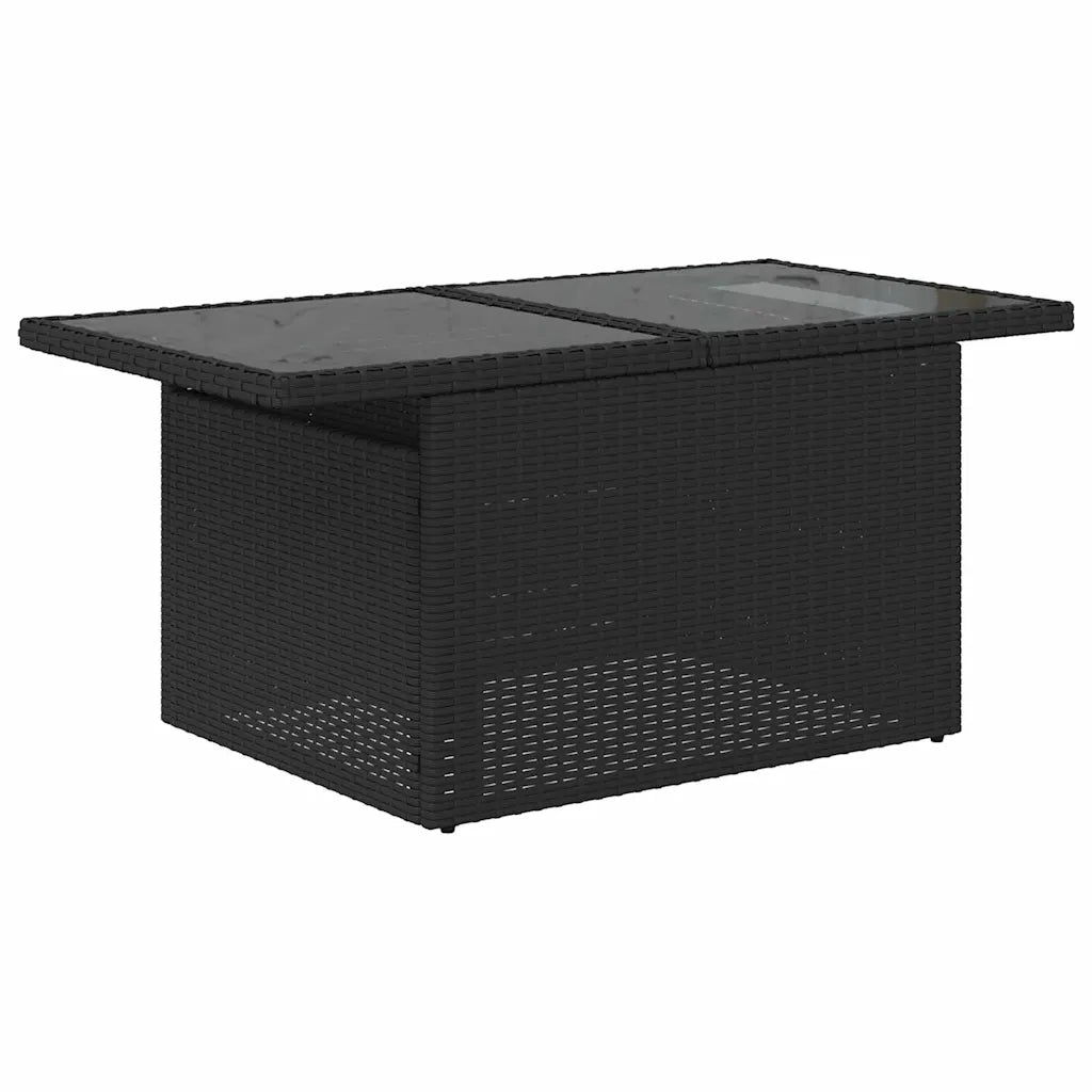 Set Divano da Giardino 7 pcs Nero polyrattan 3361212