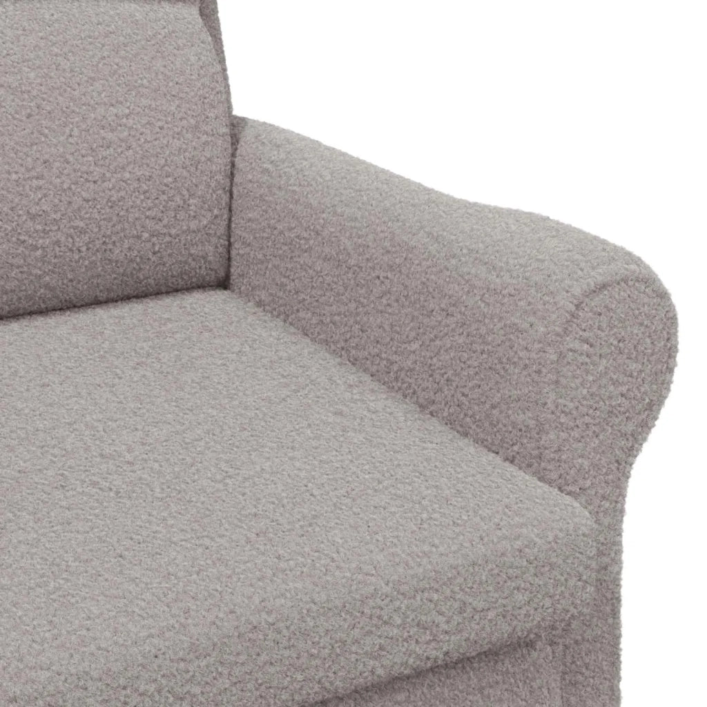 poltrona Grigio chiaro 76 x 94 x 102 cm Tessuto Sherpa morbido