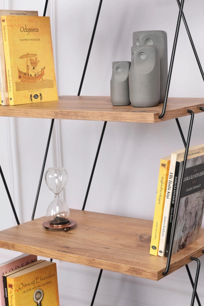 Libreria in legno "Balaban" - 46 x 30 x 165 cm - Marrone