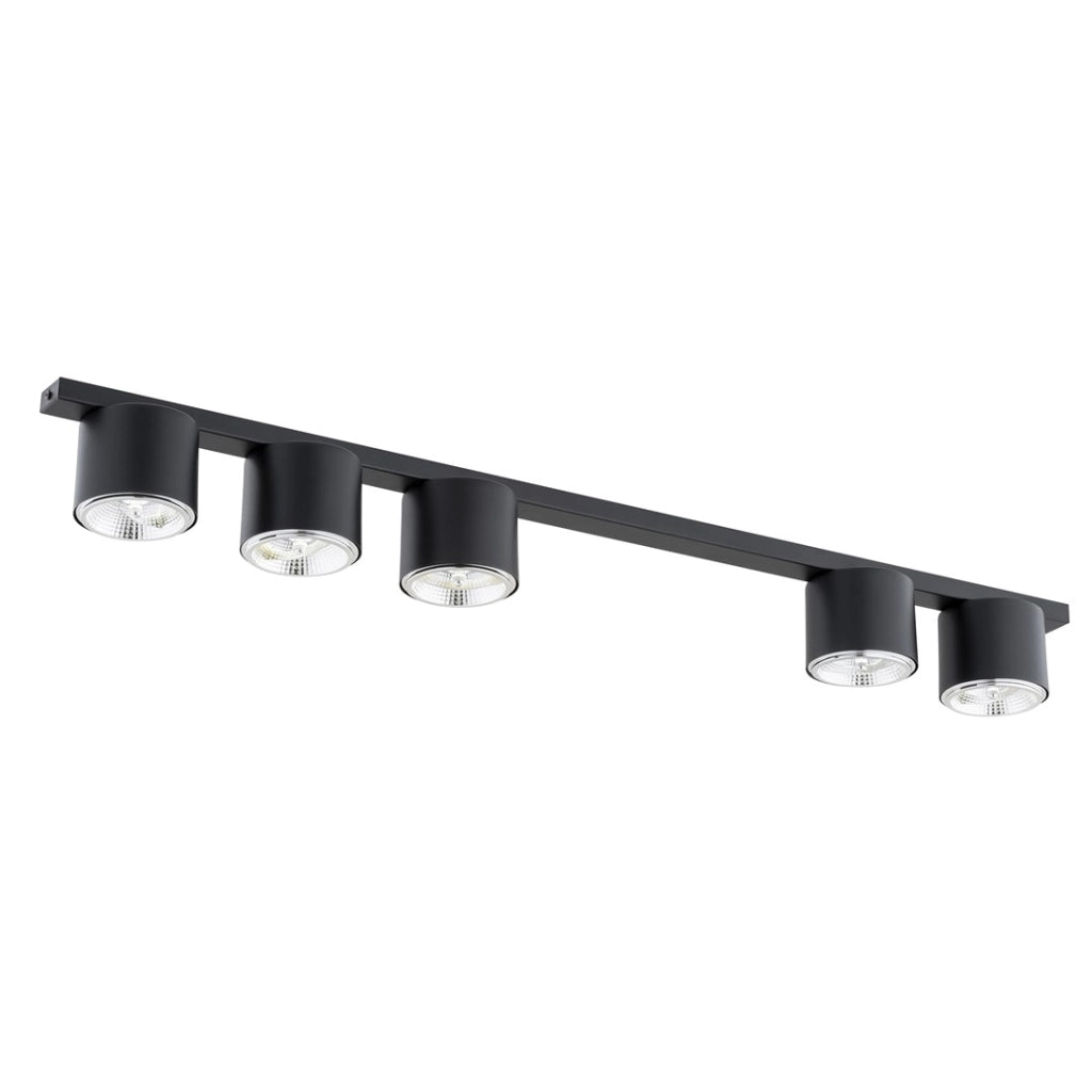 Barra faretti nera minimal 116 cm 5xES111 NANO Emibig