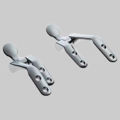 COPPIA CERNIERA CONCA  Cromata     MADE IN ITALY