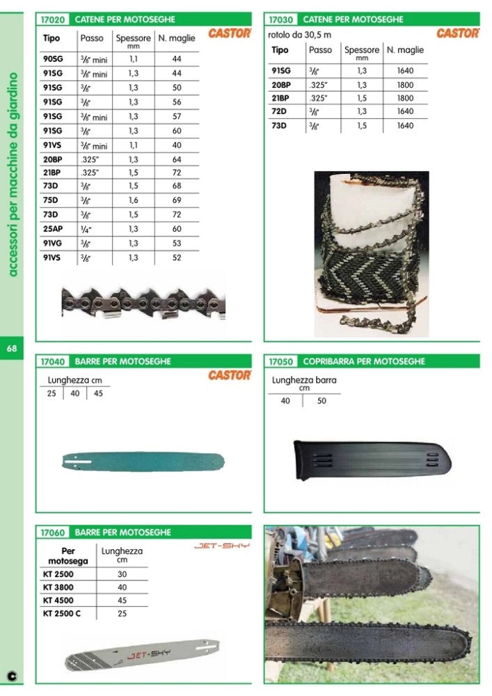 1pz barra per motosega kt2500c carving cm.25/10" cod:ferx.22423