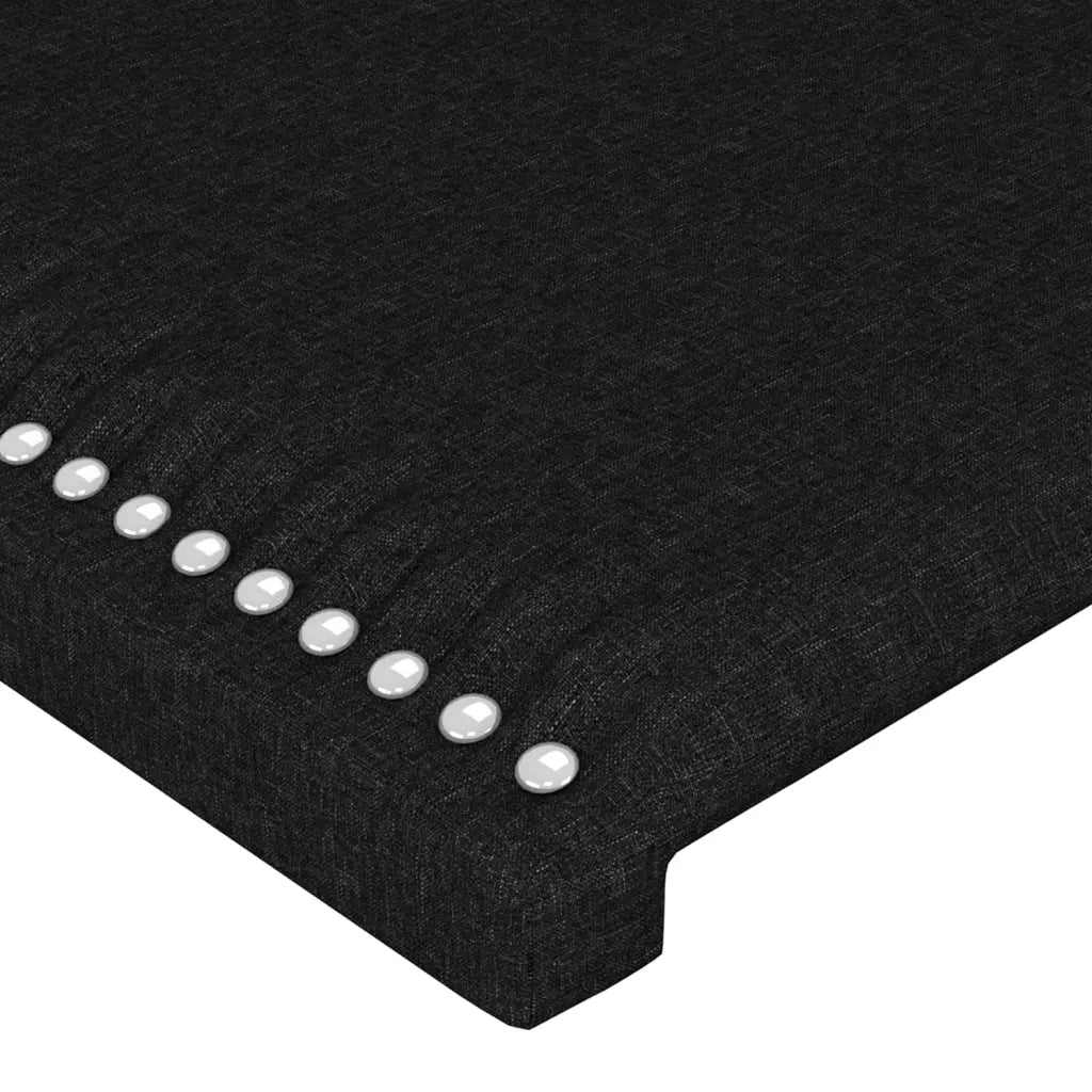 Testiera Nera 90x5x78/88 cm in Tessuto 345886