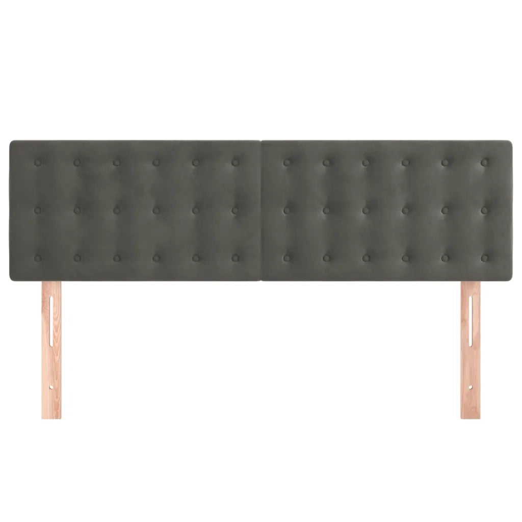 Testiera | Testata Grigio Scuro 144x5x78/88 cm in Velluto