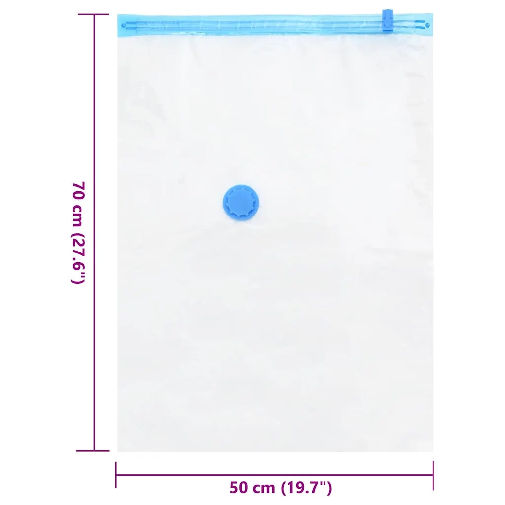 Sacchetti per Stoccaggio 10 pz Trasparente e Blu 70 x 50 cm CFW3483518