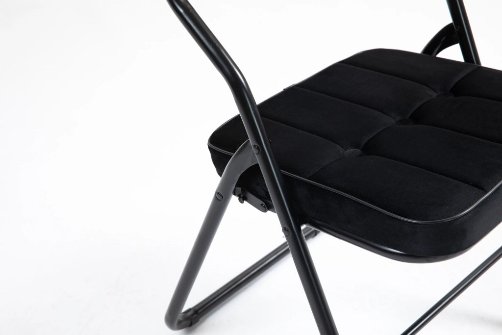 Sedie Pieghevoli con Cuscino Set 2 Pezzi ¨C Xylo ¨C Nero