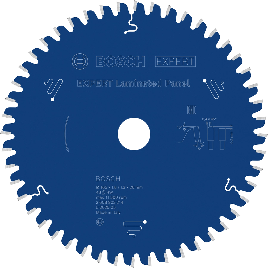 Lama Bosch EXPERT Laminated Panel 165 x 1,8/1,3 x 20 mm T48 per Sega Circolare