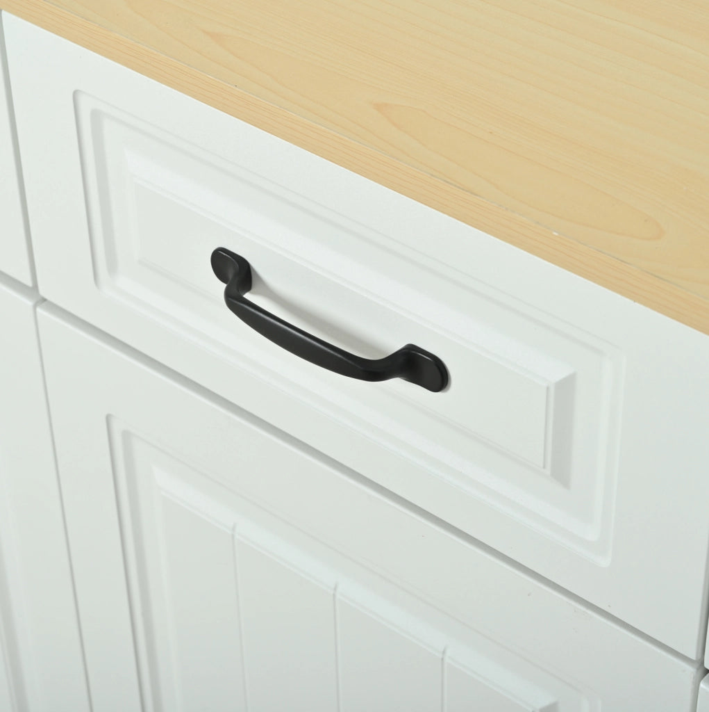 Credenza 160x35x80 cm con 4 cassetti e 4 ante in MDF bianco