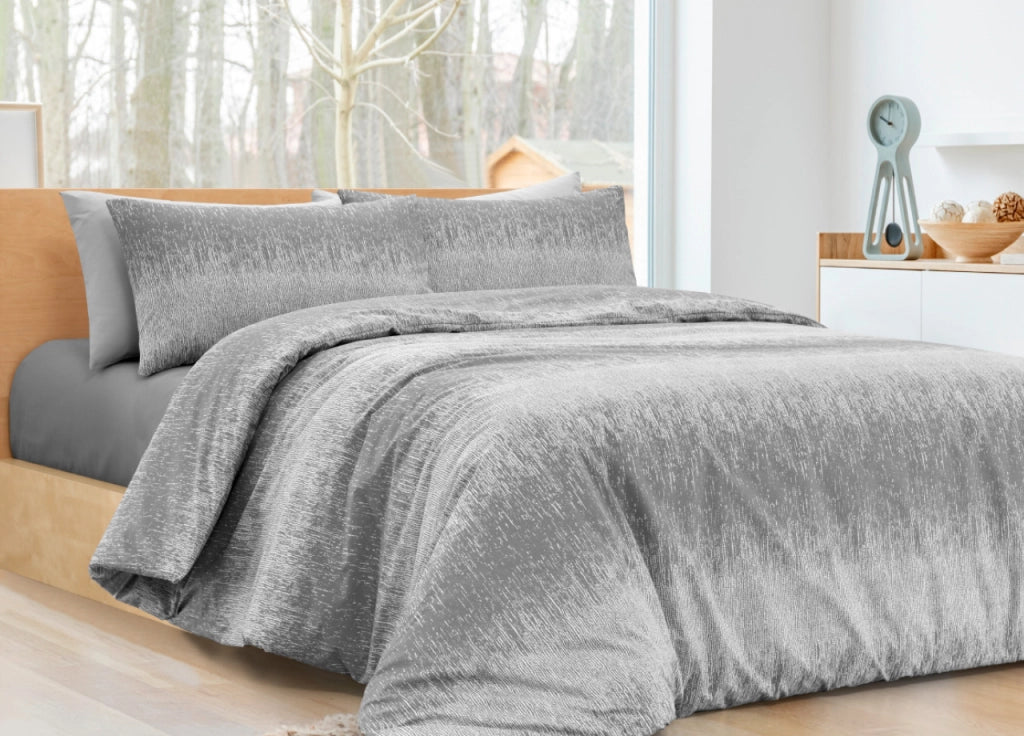 Completo Lenzuola Letto 100% Cotone Made In Italy Disegno Drops - Piazza e Mezza - Drops
